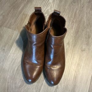 Michaels Brown Leather Ankle Boots with Classic Patina